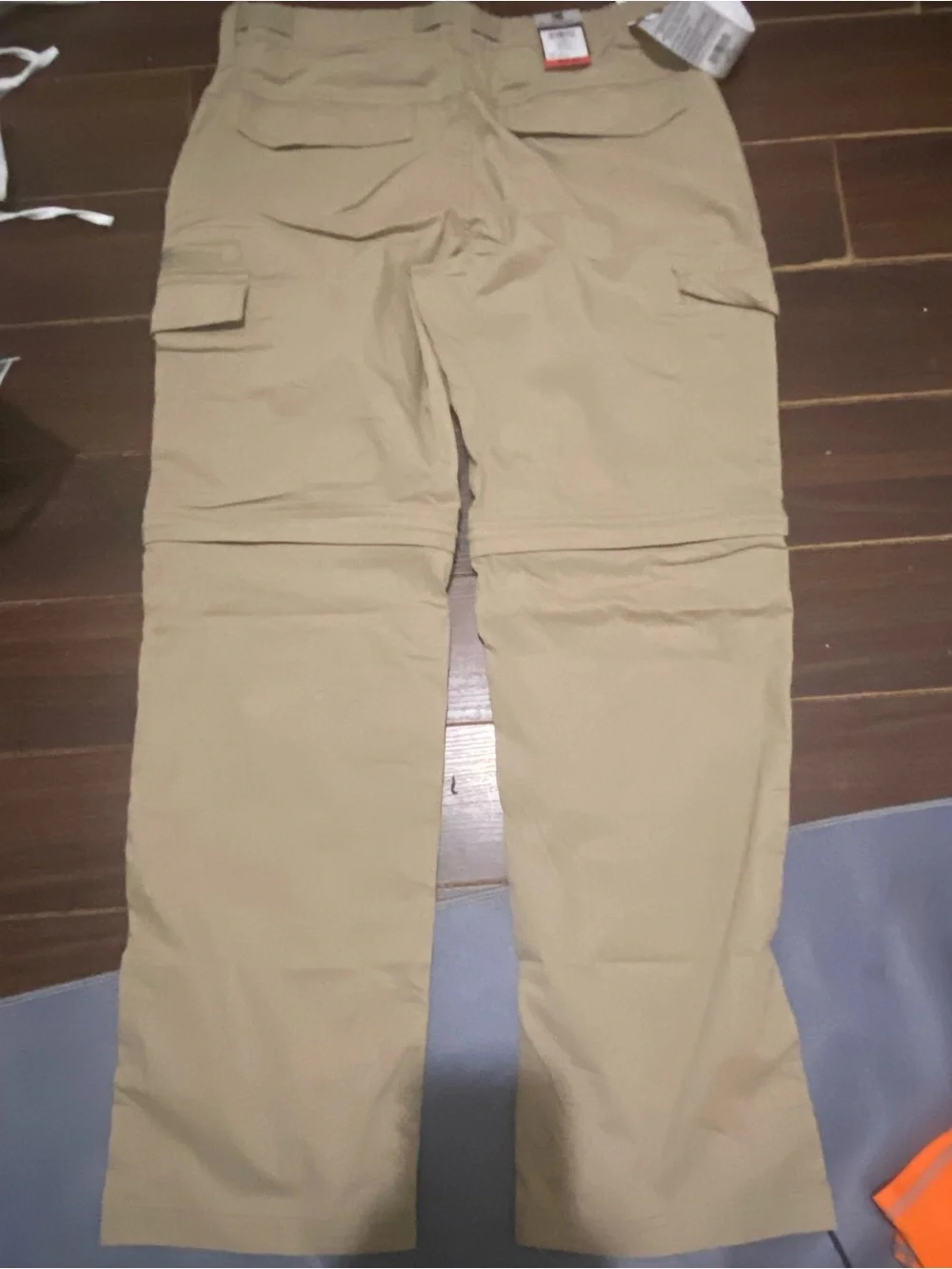 BC Clothing Men's Convertible Pants Hiking Cargo Belted, Tan, Size: M x 32